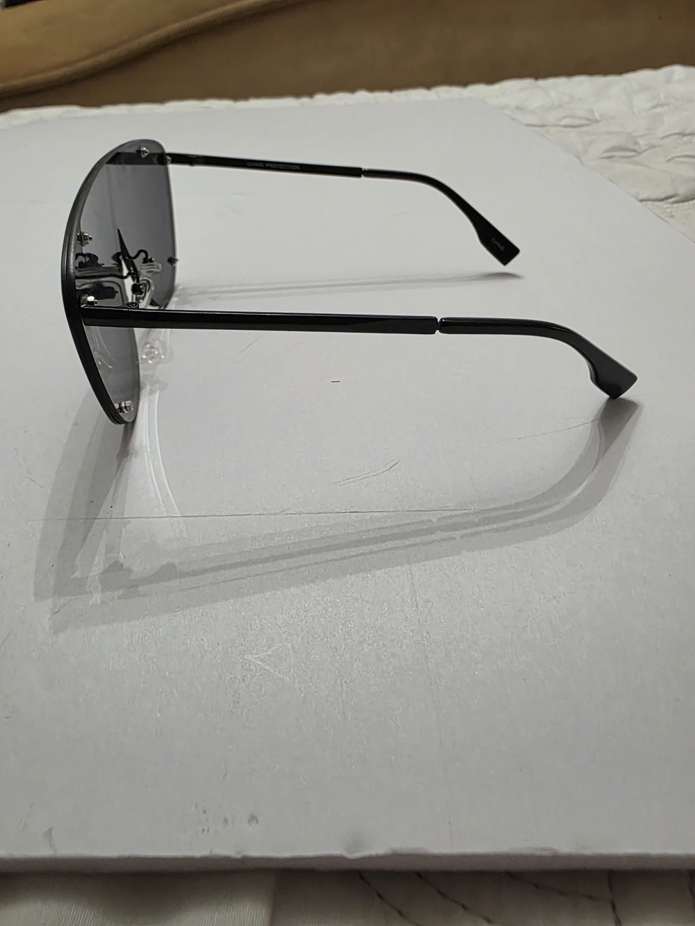 Black Shield Sunglasses - Women Accessories - Picture 2 of 2